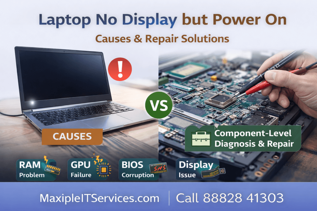 Laptop No Display but Power On