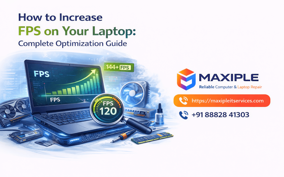 How to increase FPS on your laptop optimization guide with Maxiple IT Services laptop performance improvement and contact details
