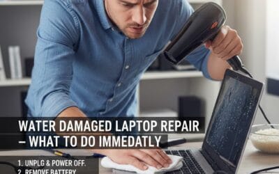 Water Damaged Laptop Repair – What to Do Immediately
