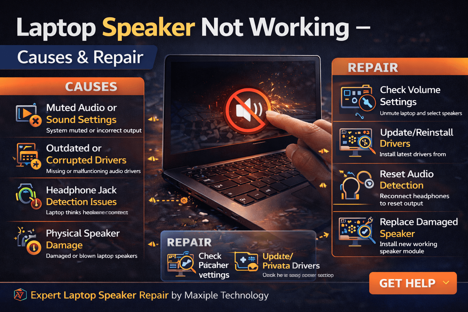 Laptop Speaker Not Working
