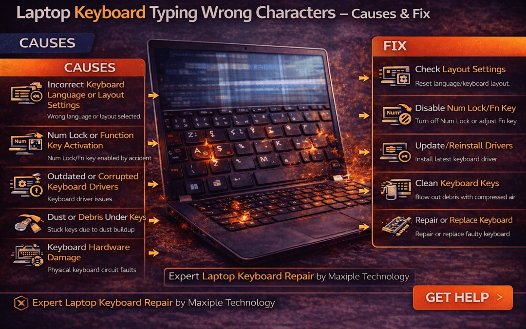 Laptop Keyboard typing wrong characters